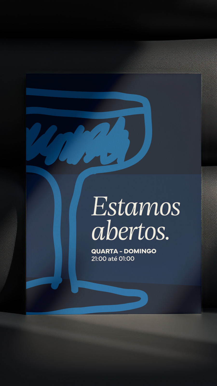 Placa de informação de horário de funcionamento